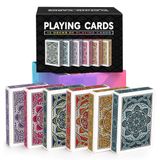 Cartões De Baralho Metsyth 12 Pack Poker Standard Com 6 Cores