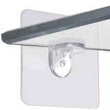 Kit 4 Suportes Adesivo Prateleira Mão Francesa Transparente