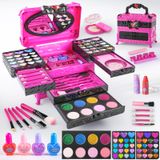 Kit De Maquiagem Gorispi Kids For Girl, 66 Unidades, Lavável Com Estojo De 3 A 12 Anos