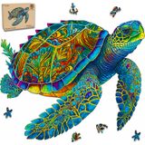 Quebra-cabeça De Madeira Mys Aurora Sea Turtle 200 Peças Para Todas As Idades