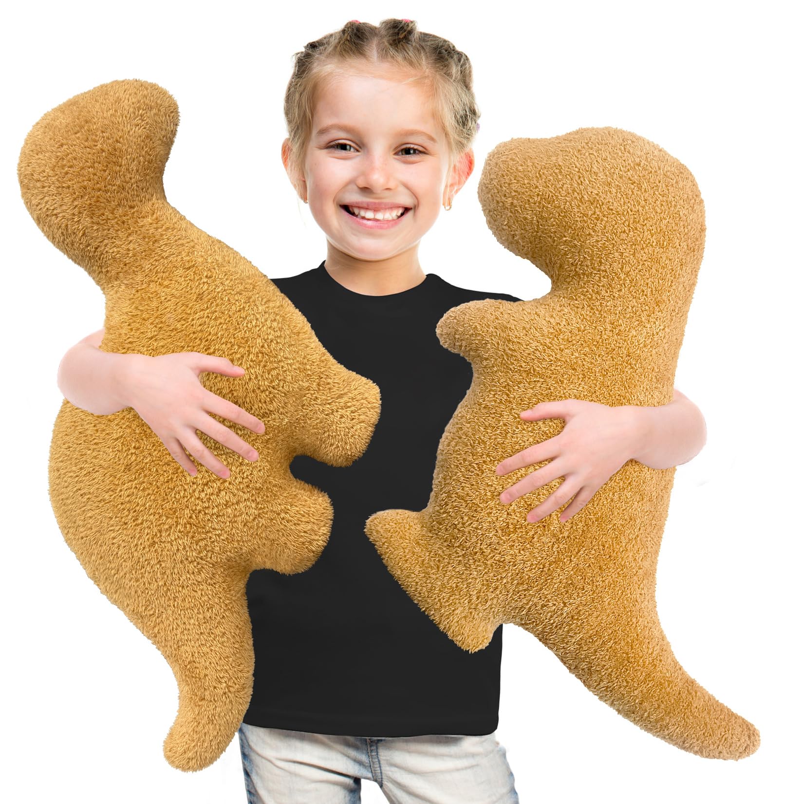 Almofada De Pelúcia Andywoo Dino Nuggets Dinosaur Chicken, 2 Unidades