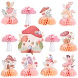 Decoração Sunbeauty Fairy First Birthday Mushroom X12