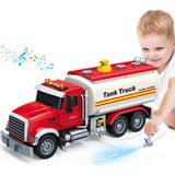 Caminhão De Brinquedo Springflower Oil Tanker Com Luz Sonora E Spray De Água
