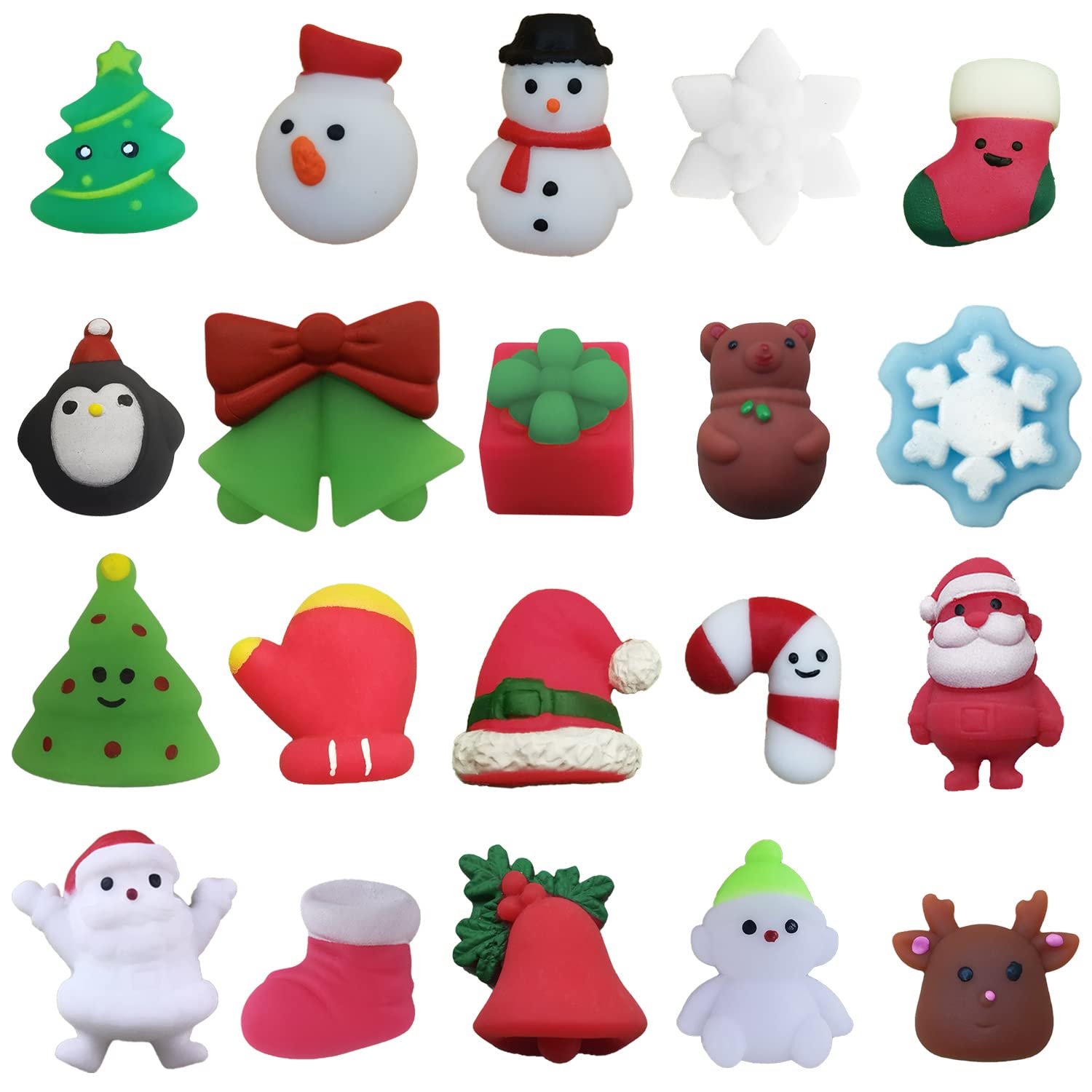 Mochi De Natal Squishy Toys Aviski, 100 Unidades Para Meninos E Meninas