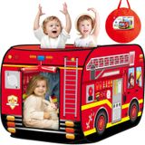 Caminhão De Bombeiros Play Tent Britik Para Crianças De 1 A 3 Anos Com Bolsa De Armazenamento