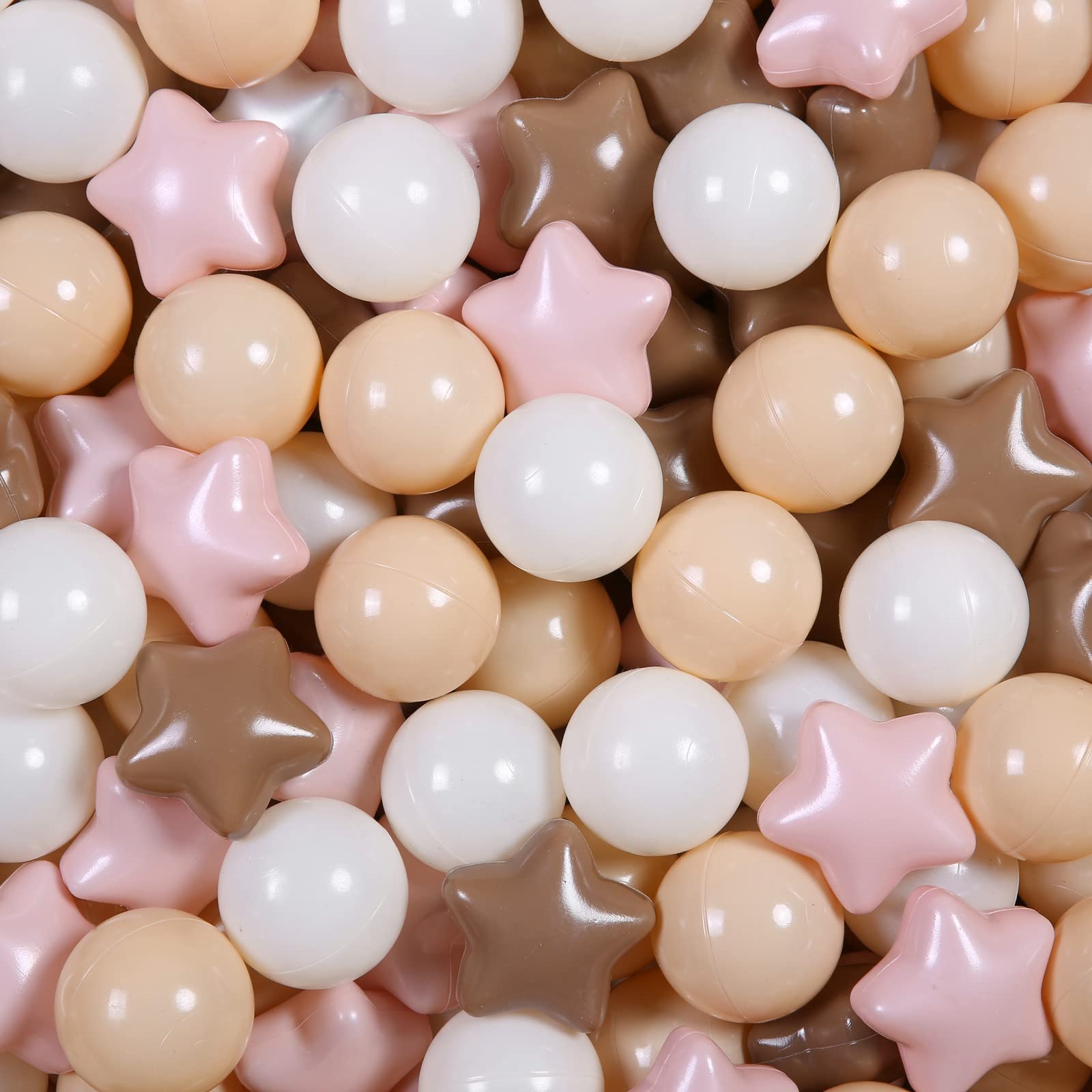 Ball Pit Balls Realhaha Para Bebês E Crianças 100 Unidades De Café Rosa