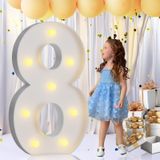 Light Up Numbers Imprsv 3ft Marquee Para Comemorar O 18º 80º Aniversário