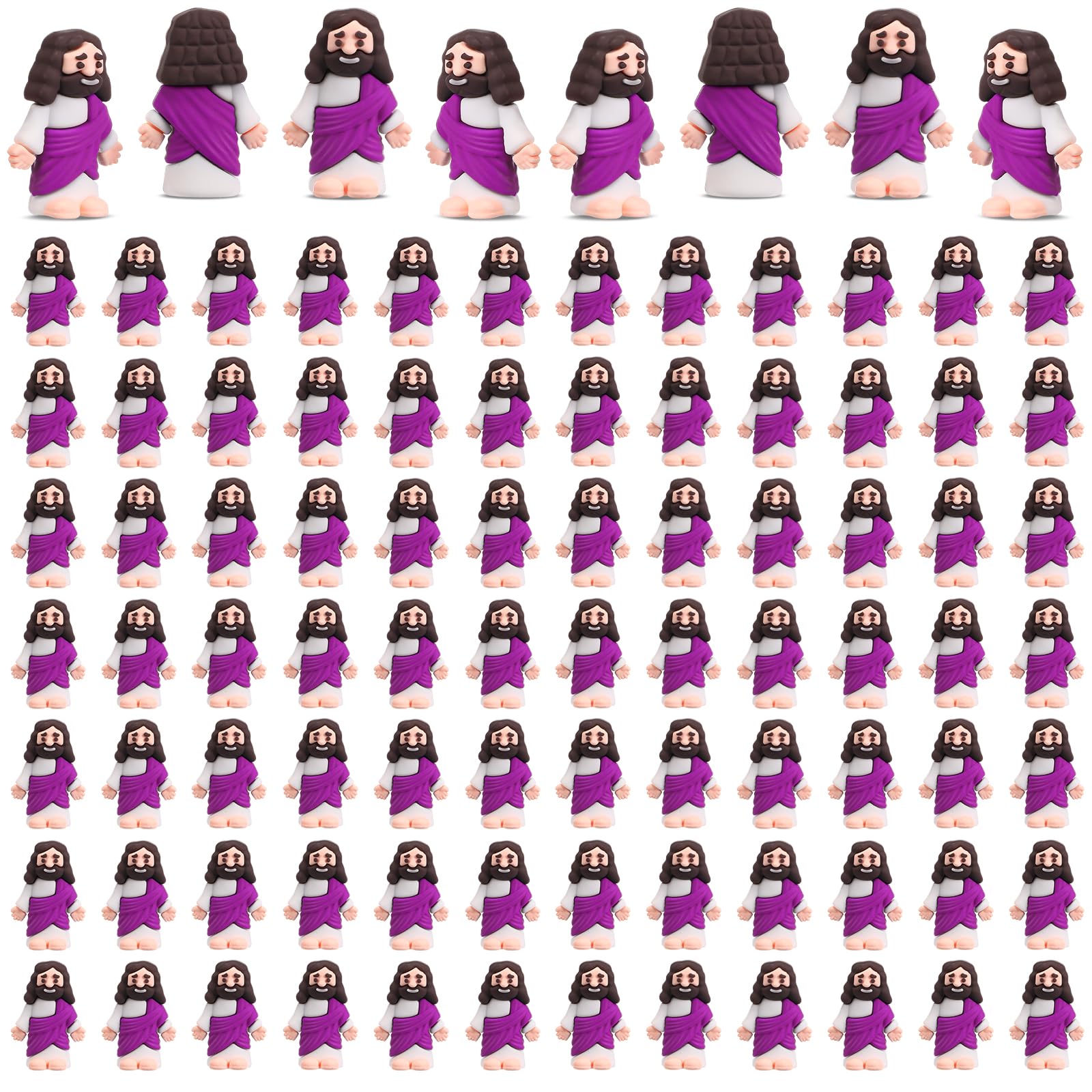 Mini Estatueta De Borracha Do Pequeno Jesus, 100 Peças Para Lembrancinhas