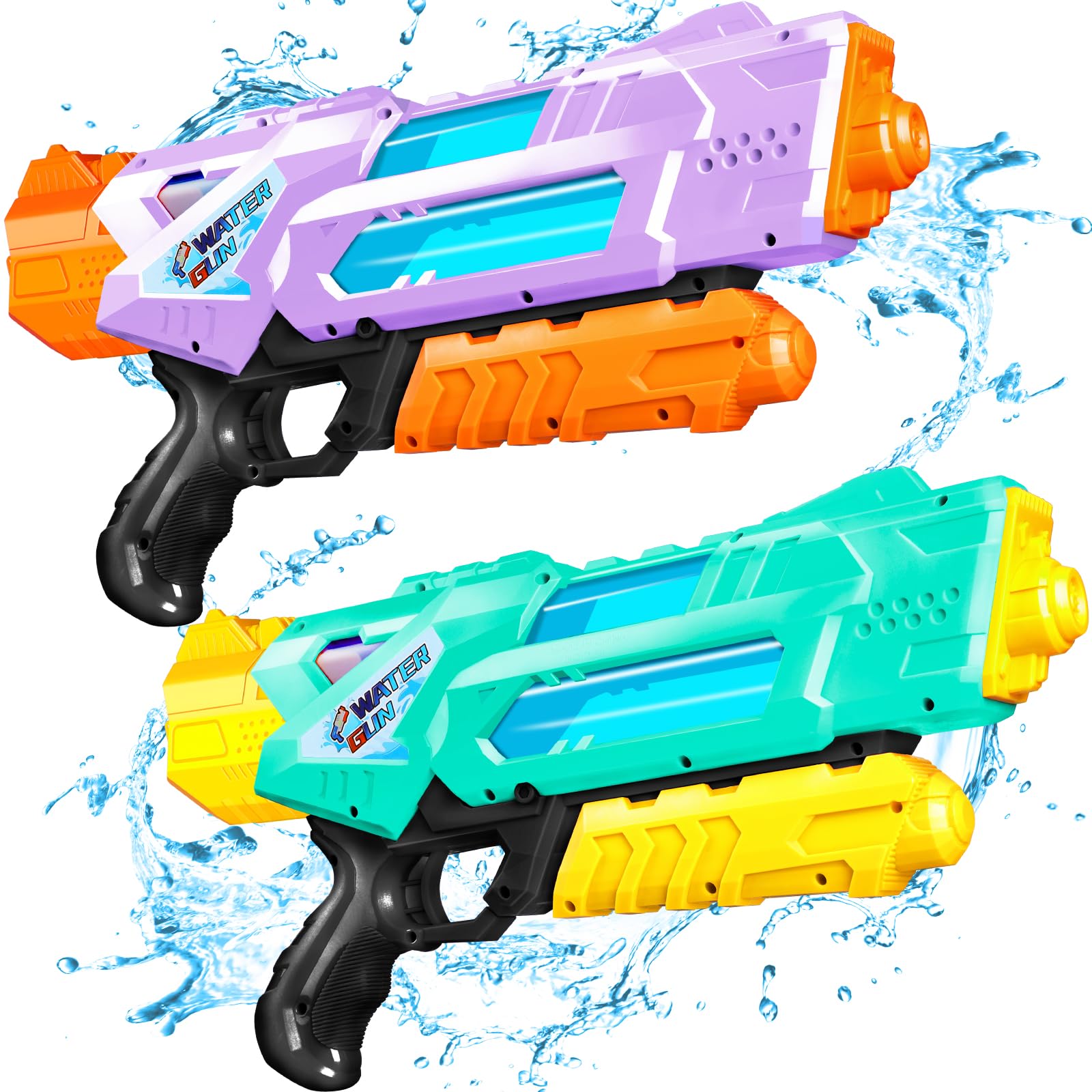 Water Guns Quanquer Super Soaker 1200 Ml, Pacote Com 2 Unidades Para Adultos