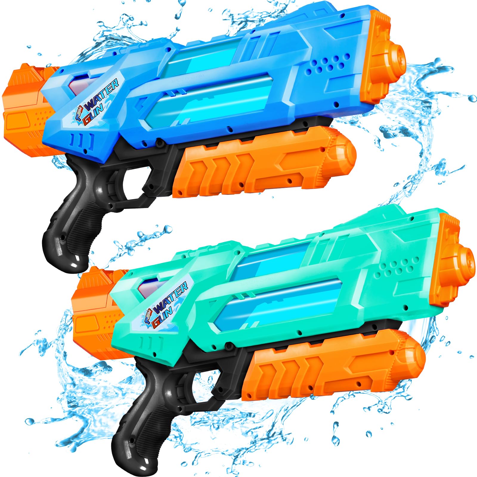 Water Guns Quanquer Super Soaker Blaster 1200 Ml, Pacote Com 2 Unidades Para Adultos