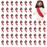 Mini Estatueta De Borracha Do Pequeno Jesus Bememo, 100 Unidades Vermelhas