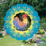 Decoração Interna Externa Wind Spinner Rooster Metal De 30 Cm