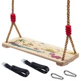Assento Giratório De Madeira Tree Swing Nostify Para Crianças Com Alças