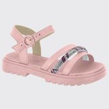 Sandália Infantil Flat Meninas Tratorada Molekinha 2344.128.25420 - Rosa Cristal/magenta - 26