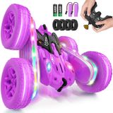 Carro De Controle Remoto Jimdella Rc Cars 360 Flips Stunt Purple