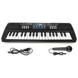 Teclado De Piano M Sanmersen De 37 Teclas Com Microfone Para Crianças De 3 A 5 Anos