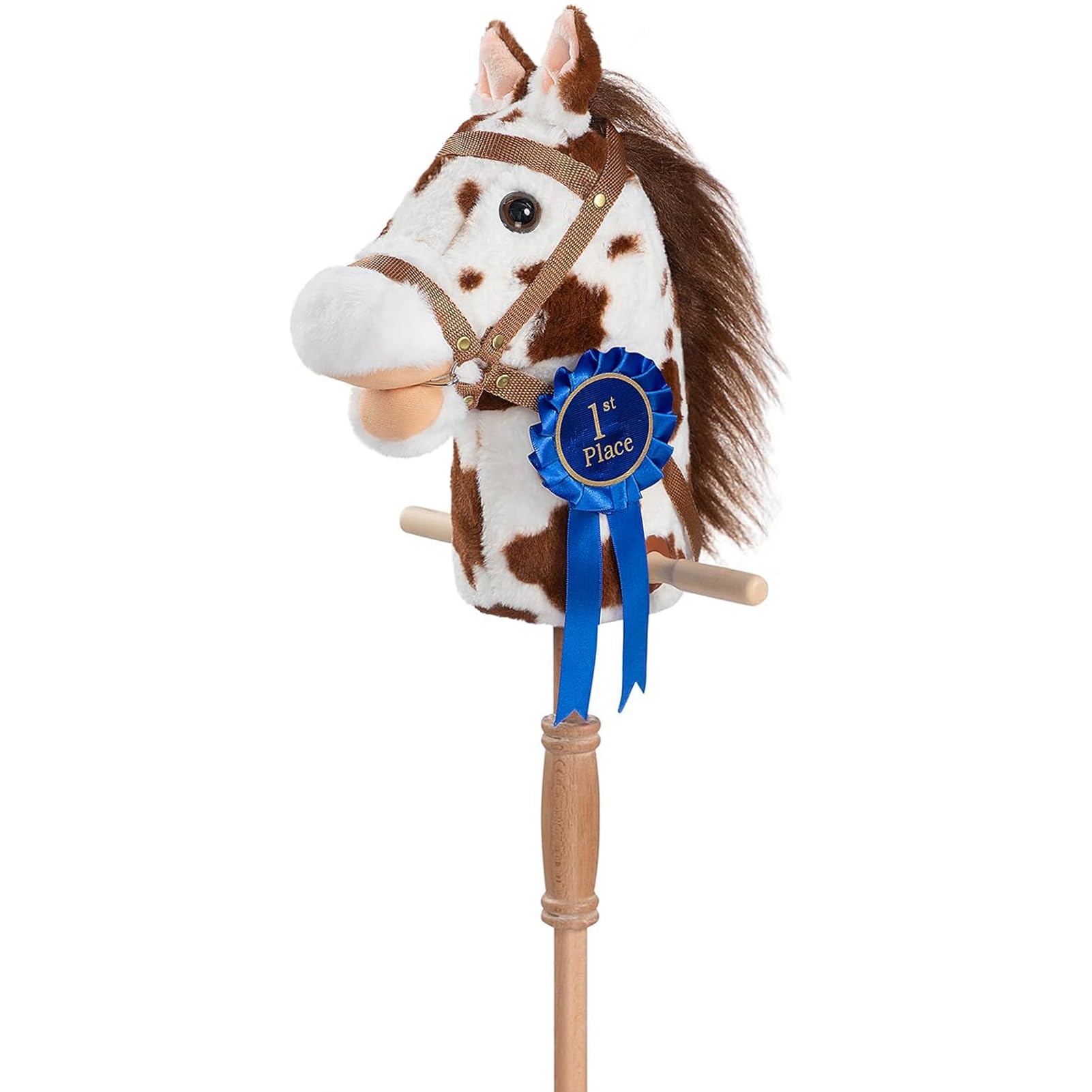 Plush Stick Horse Hollyhome Appaloosa Com Som De 36 Polegadas
