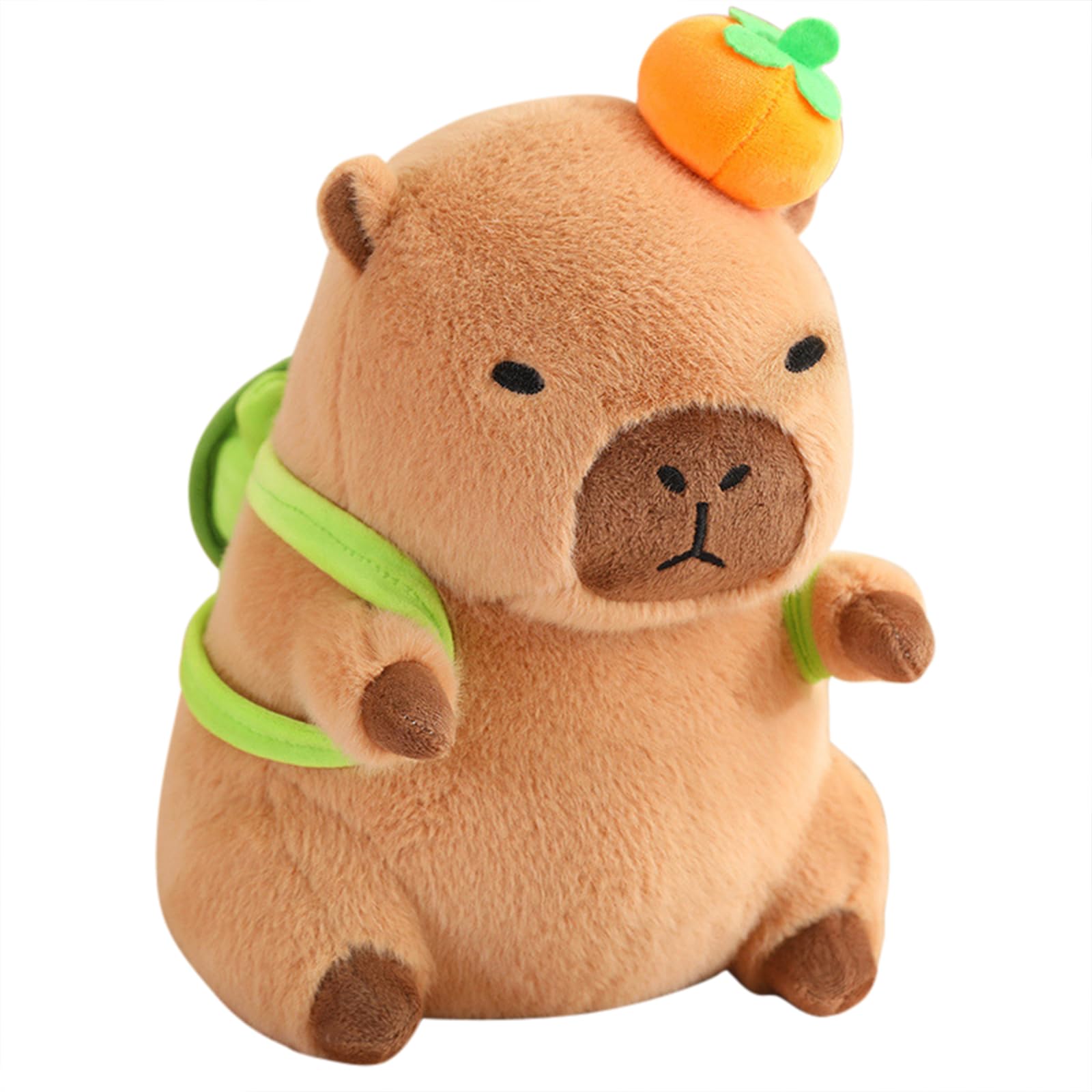 Almofada De Pelúcia Capybara Ditucu Cute Orange Com Mochila Turtle