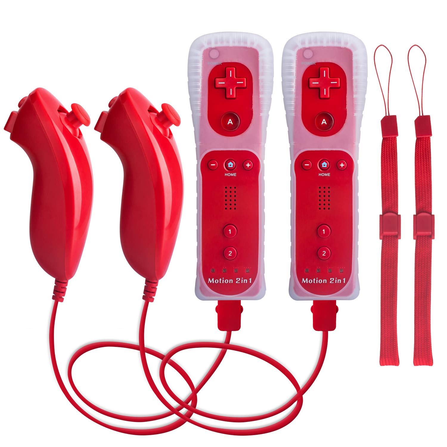 Pacotes De 2 Controladores Wii Motion Plus Com Nunchucks Techken