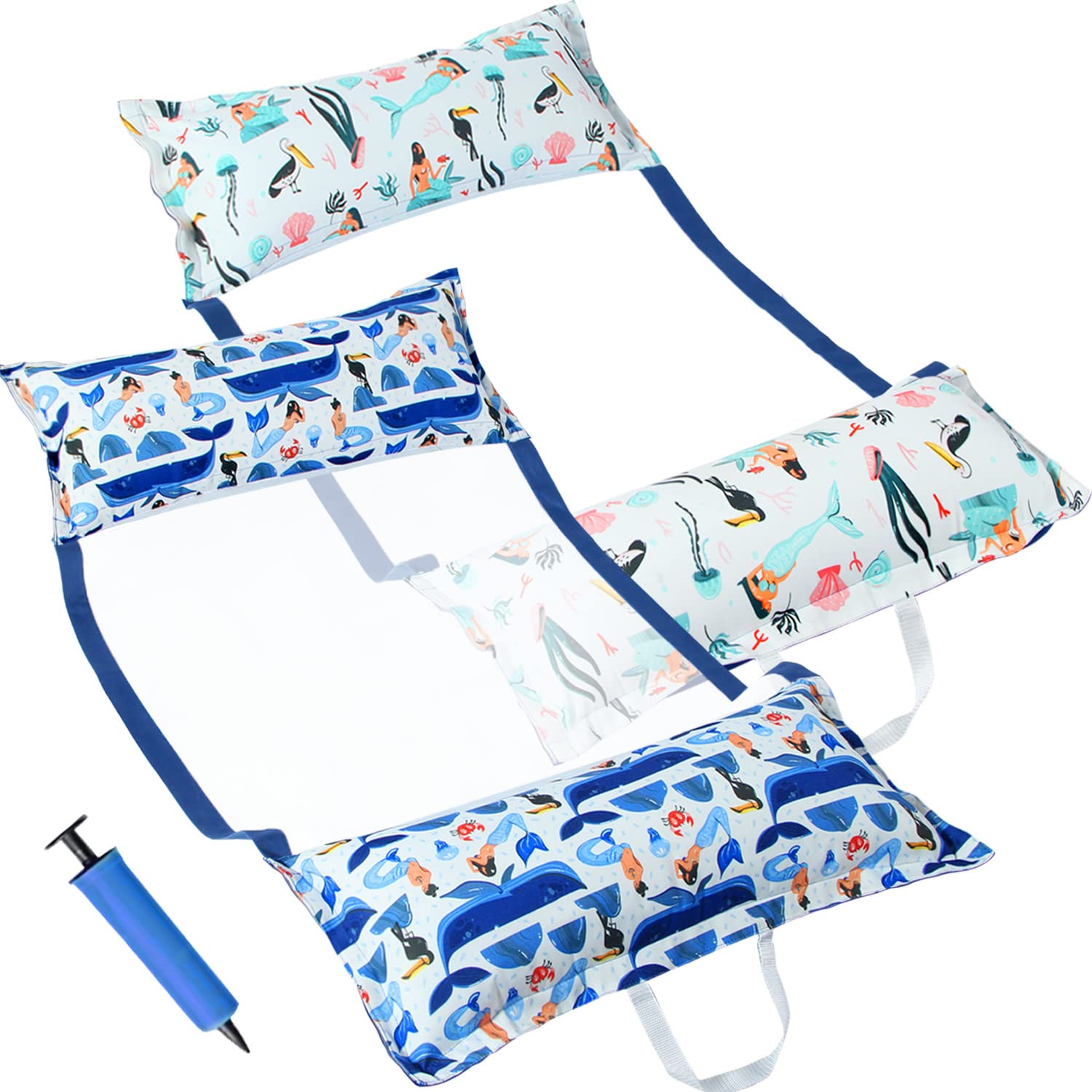 Redes De Água Infláveis Pool Float Finduwill Xl, Pacote Com 2