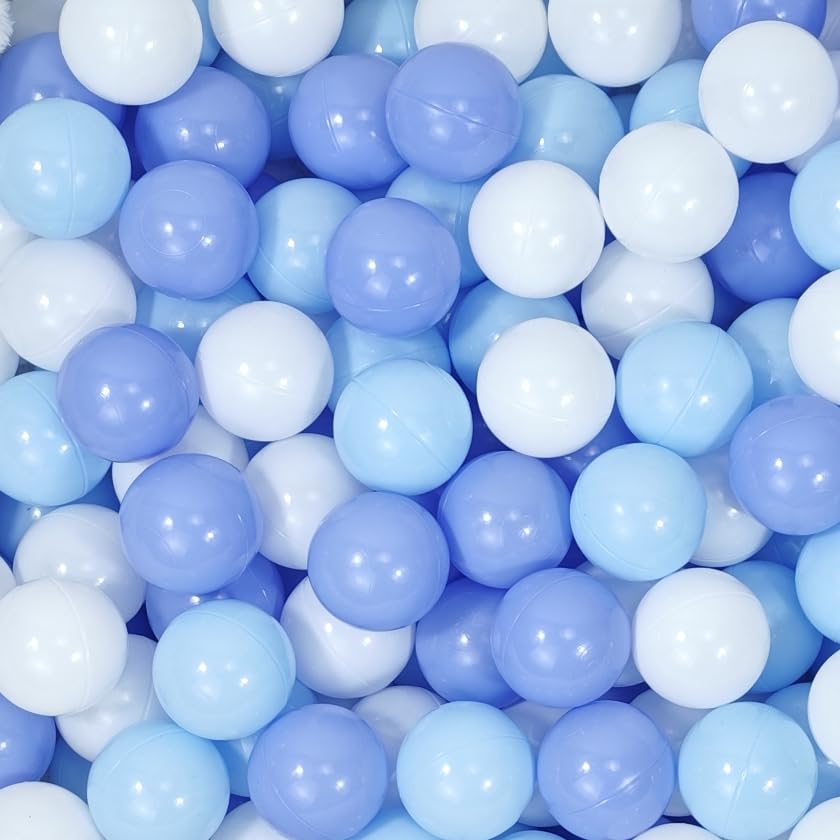 Ball Pit Balls Thenese Soft Plastic Ocean 100 Unidades 5,5 Cm Azuis