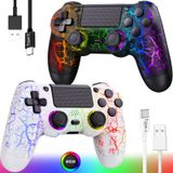 Controlador Sem Fio Gamingboy Para Ps4, Pacote Com 2 Luzes Rgb
