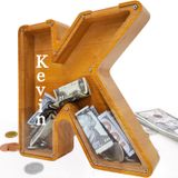 Piggy Bank Sulevalt Custom 30 Cm De Madeira Extra Grande Com Nome
