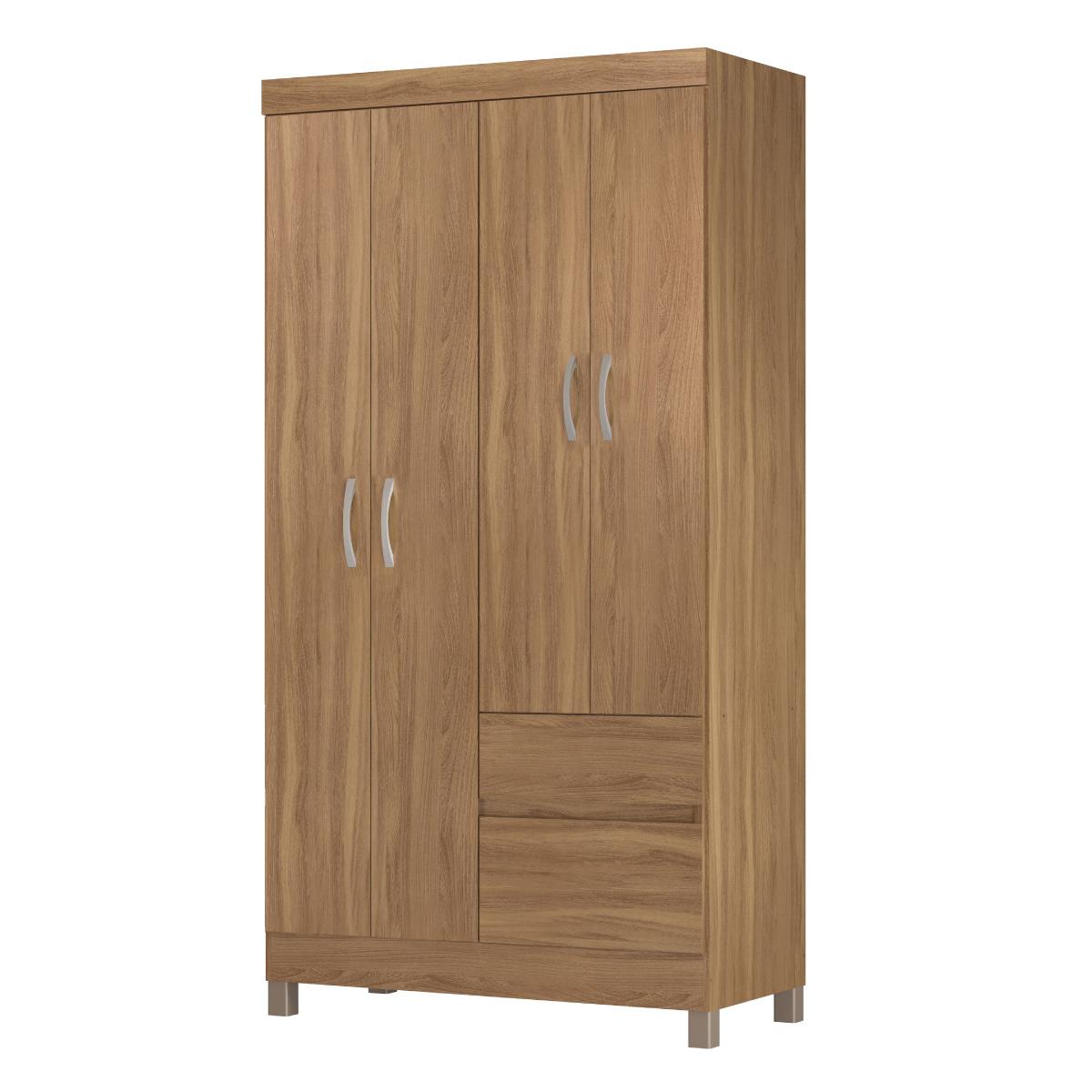Guarda Roupa Lotus Quarto Com 4 Portas E 2 Gavetas Amendola Touch