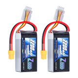 Bateria Lipo Zeee 3s 11,1 V 2200mah 50c Com Plugue Xt60 (pacote Com 2)