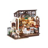 Kit De Casa Em Miniatura Rowood No.17 Café Com Led Para Adultos