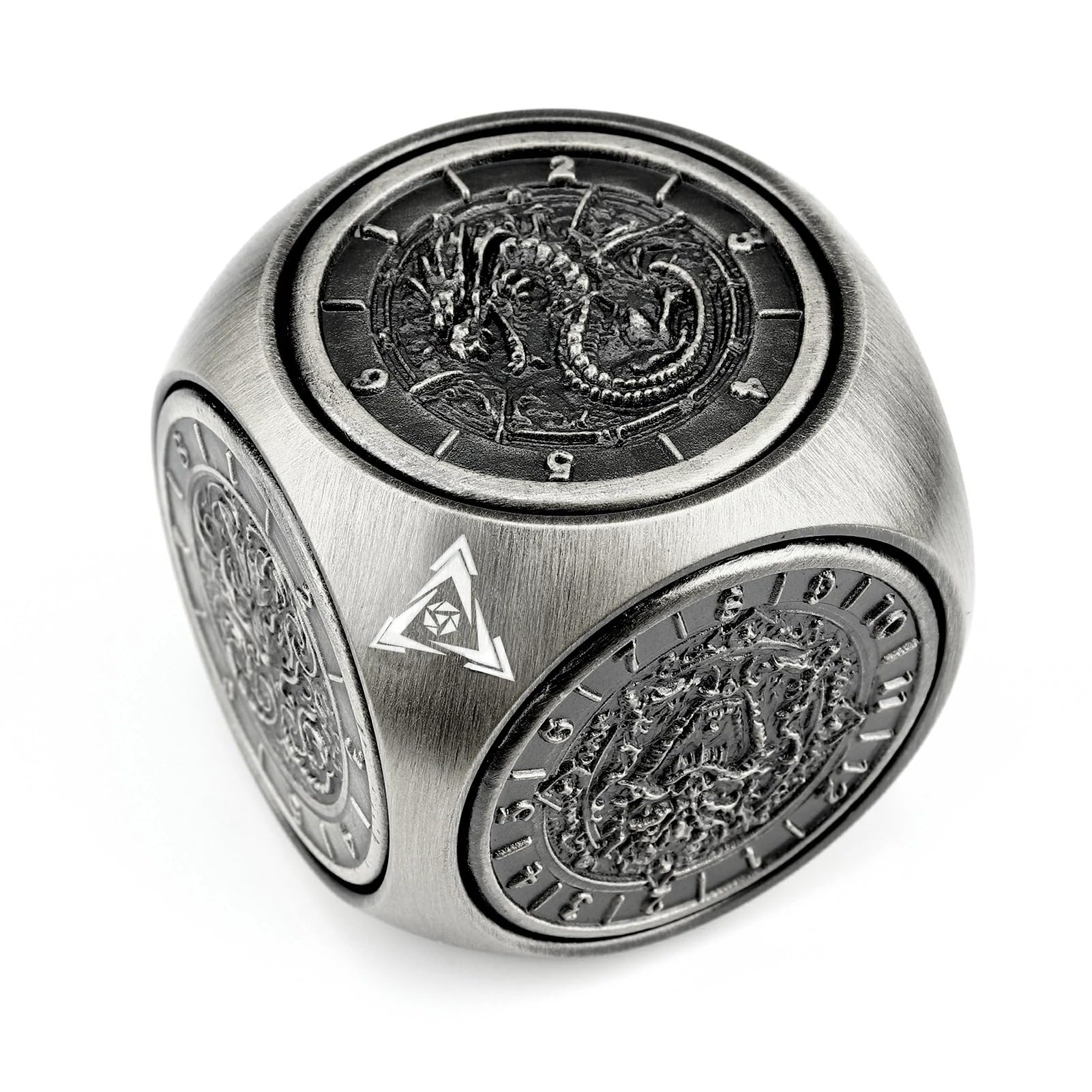 Conjunto De Dados Haxtec Spinner Dice 7 Em 1 Metal Dnd Dungeons Dragons