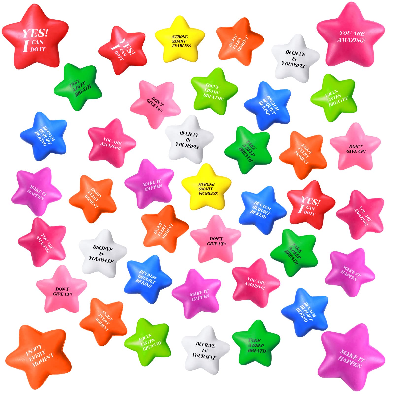 Stress Balls Sotiff Star, Pacote Com 100 Citações Motivacionais Para Crianças