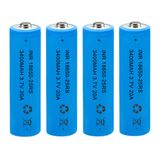 Bateria 18650 Recarregável Afsongoo 3.7v, Pacote Com 4 Lanternas