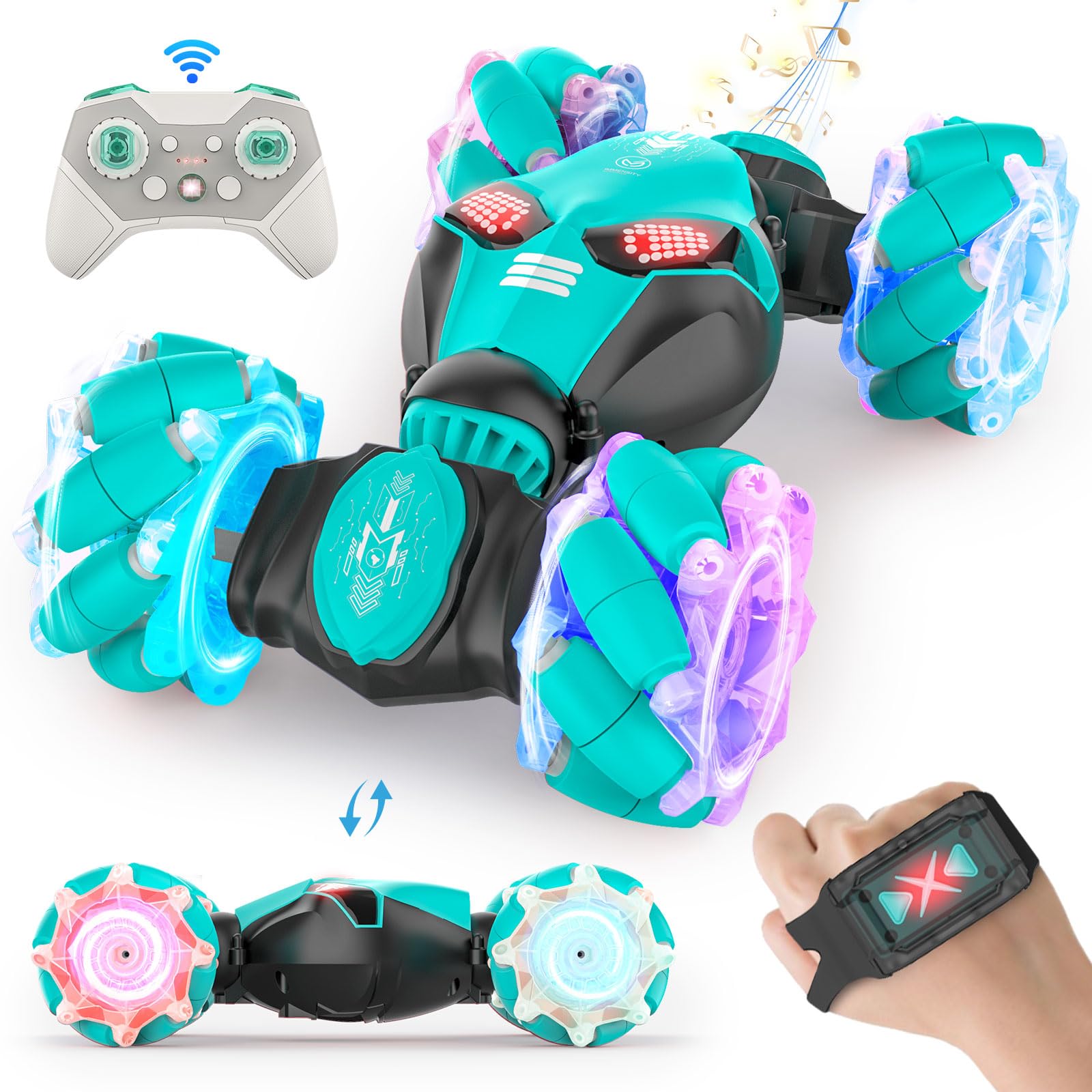 Rc Car Sauftti Gesture Hand Controlled Stunt 4wd Para Crianças De 6 A 12 Anos