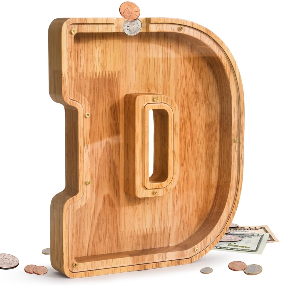 Banco De Moedas De Madeira Personalizado Piggy Bank Primrend®