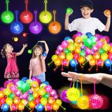 Light Up Ball Shqdd 36 Unidades Para Crianças, 6 Cores Piscando 6,5 Cm