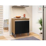 Balcão P/ Cooktop 4 Ou 5 Bocas 2 Portas - Ajl Móveis