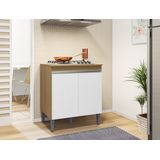 Balcão Gabinete P/ Cooktop 4 Ou 5 Bocas 2 Portas - Ajl Móveis