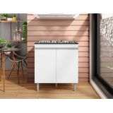 Balcão Gabinete P/ Cooktop 4 Ou 5 Bocas 2 Portas - Ajl Móveis