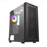 Gabinete Gamer Bg-050 X-frame Se Cinza Preto Bluecase 3 Argb