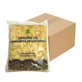 Kit Com 10 Gengibre Tradicional Fatiado Em Conserva 1kg Cada
