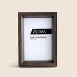 Porta Retrato Pirâmide Madeira 10x15cm - A\casa