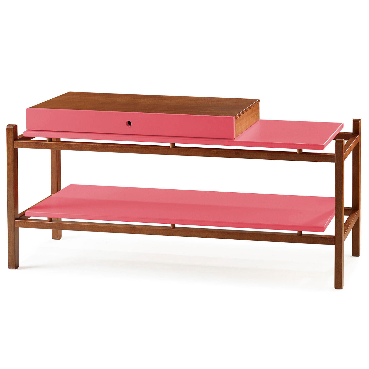 Aparador 1 Gaveta Uno Maxima Cacau/Rosa