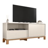 Rack Bancada Para Tv 55 Pol 150cm Lucca Off White/freijó C01 - Mpozenato