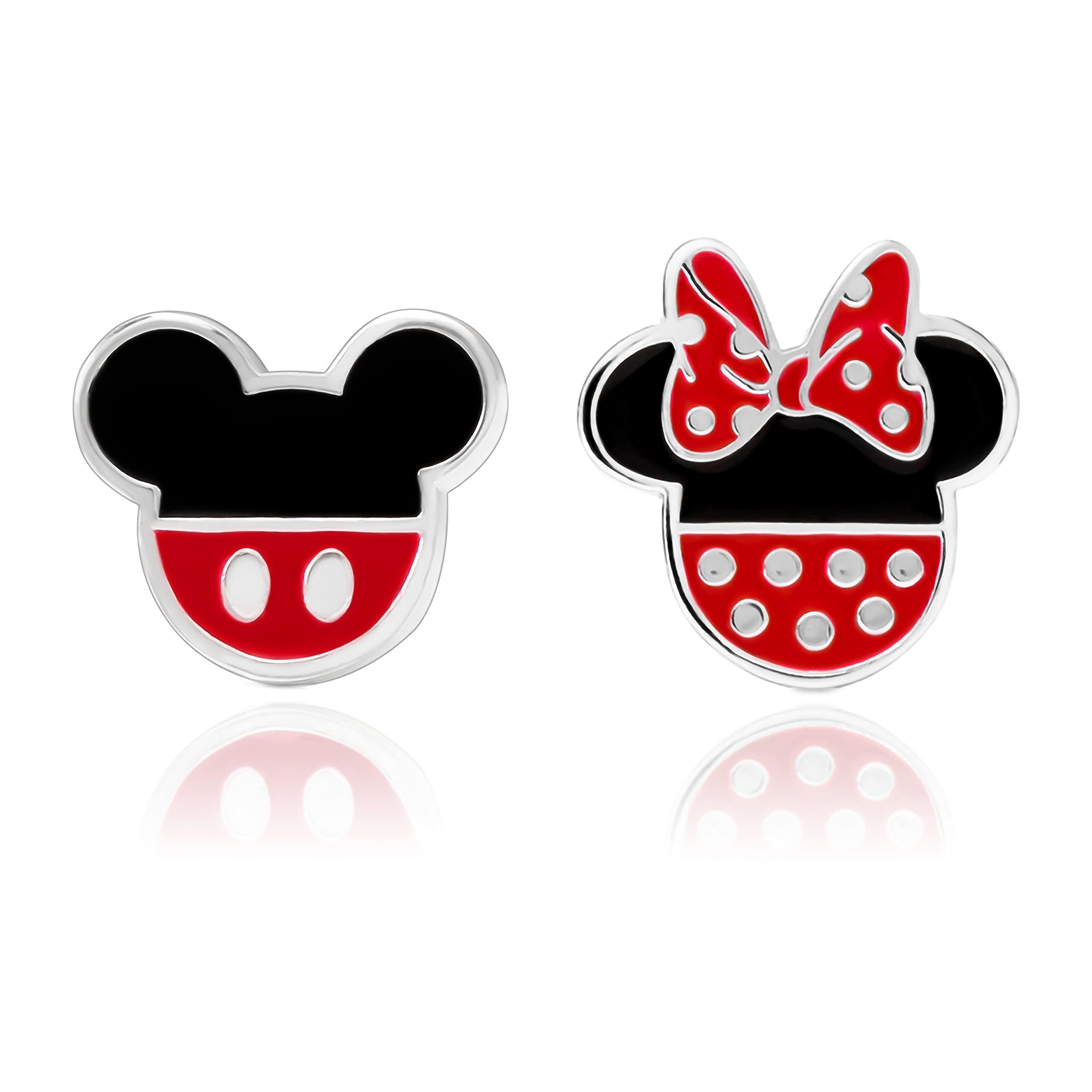 Brincos Disney Mismatched Mickey E Minnie Mouse Para Meninas