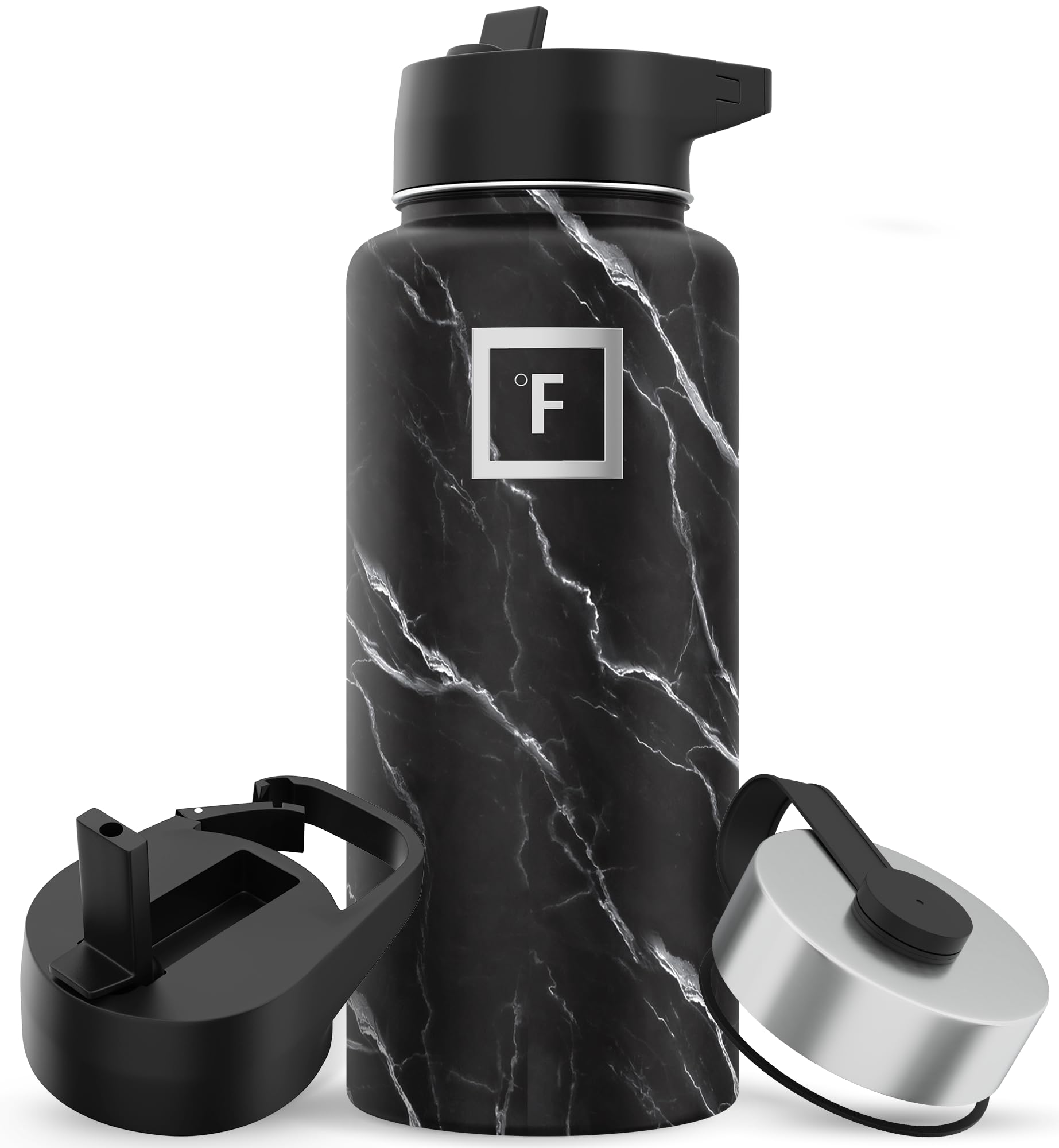 Garrafa De Água Iron °flask Camping &amp; Hiking 960 Ml Black Marquina