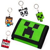 Conjunto De Presentes, Carteiras E Chaveiros Minecraft Para Crianças