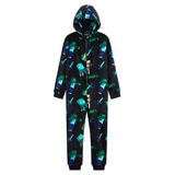 Pijama Minecraft Boys Com Capuz De Lã, Peça Única 9/10 Anos
