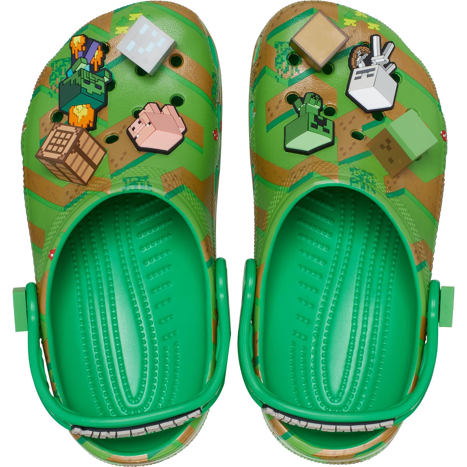 Tamancos Crocs Classic Minecraft Multi Green Unissex Kids 11us