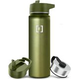 Garrafa De Água Iron °flask Camping Hiking 650 Ml Emerald Chrome